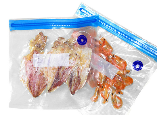 食糧Vauumの貯蔵のジッパー ロックのSous Videは浮彫りにされるPAのPEのハンドル ポンプ袋を袋に入れます