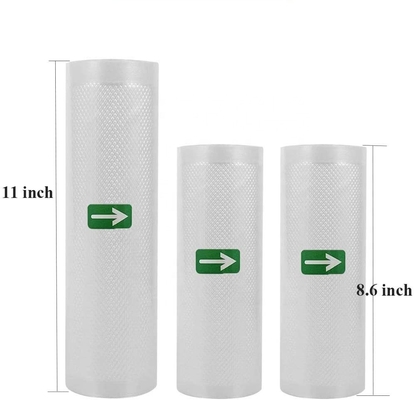 冷蔵庫真空ロール PE ナイロン プラスチック真空シーラー バッグ 11&quot;X25' フィート