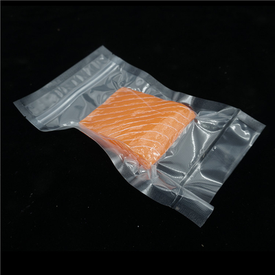 食糧Vacの貯蔵のためのプレカット浮彫りにされた透明なジッパー袋の真空シール