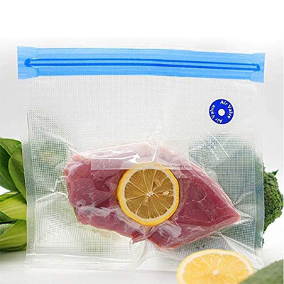 真空下は再使用可能な真空のジッパーを袋に入れるシーリング クリップが付いている食糧貯蔵袋を袋に入れる