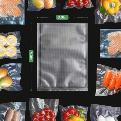 Tetured Freshness 真空シール バッグ ヒート シール可能な Sous Vide バッグ 6&quot;X8&quot;