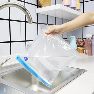 再使用可能な真空の食糧貯蔵袋は防止空気弁袋の湿気をファスナーを絞める