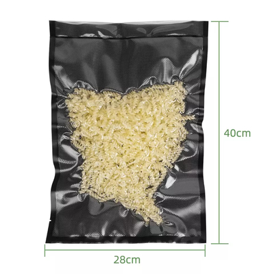 真空の商業用等級の障壁の黒のナイロン袋はプラスチック ジッパーを浮彫りにした