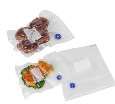 再利用可能なプラスチックの再封可能な真空包装バッグ真空ジッパーバッグ
