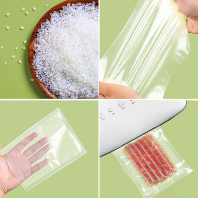 熱い販売PA/PEのプラスチック食糧シーラー袋の真空のシーリング袋はフリーザーのために転がる